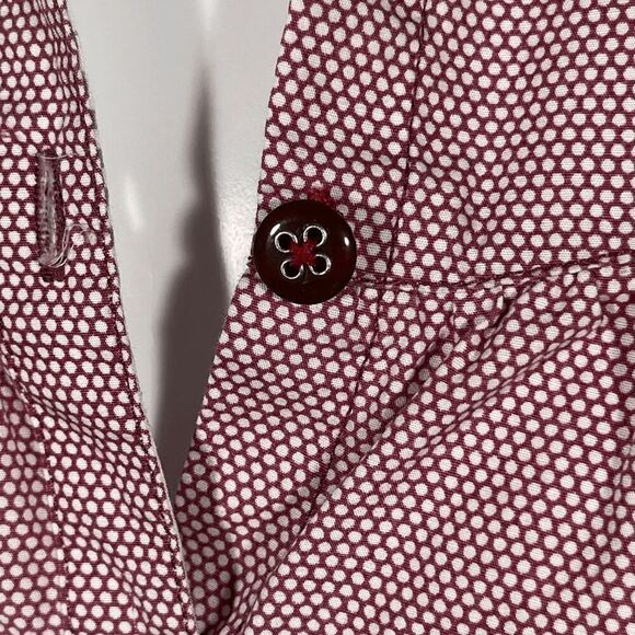 Trovata Burgundy Cinched Waist Mini Dress Button Front Long Sleeve Boho Size M - Picture 3 of 11